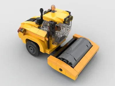 Lego Rouleau Compresseur 3D model