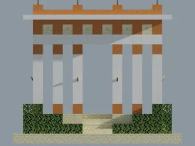 Ancient Building Low-poly 3D model