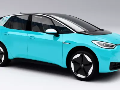 Volkswagen ID3 2021 Low-poly 3D model