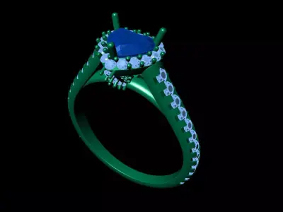 LIANA woman ring 3D print model