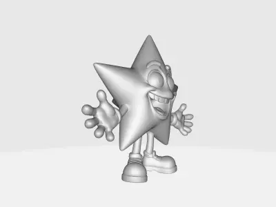 Christmas Star Character Festive Holiday Figurine Cartoon Star 3D print model