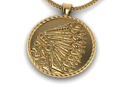 American Indians Pendant  3D print model