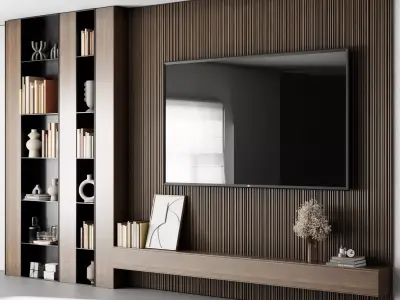 Tv Wall Set 18 3D model