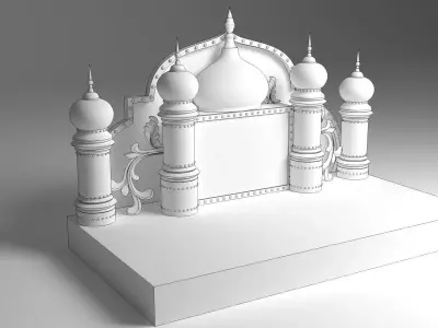 Indian Wedding Stage 3D model