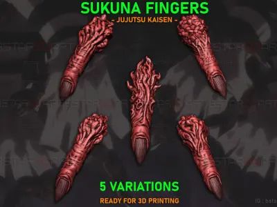 Sukuna Fingers High Quality  - Jujutsu Kaisen 3D print model