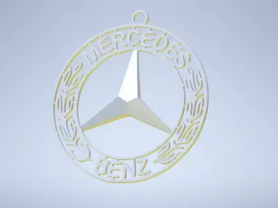 Mercedes keychain   3D print model