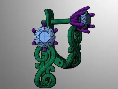 Earrings 53 3D print model