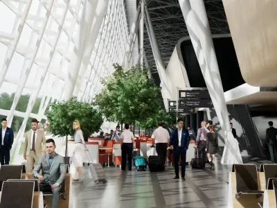 Airport terminal 3 scene file in Unreal engine 5  3D model