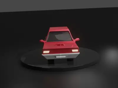 Lowpoly Car Free low-poly 3D model