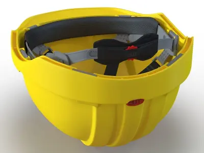 Safety Helmet Yellow 3D model