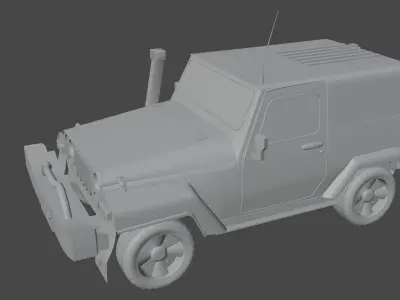 off road car  Low-poly 3D model