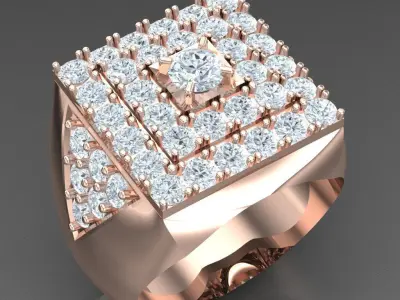 Luxury Men Rings Designs 5MR011 3D print model