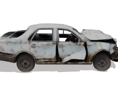 Used cars Low-poly 3D model