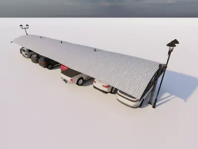 Roof Parking-Parking Lot  3D model