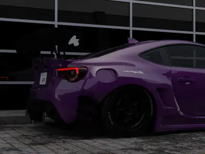 Realistic Car Alley Scene 3D Blender Textured FBX OBJ MTL Files 3D model