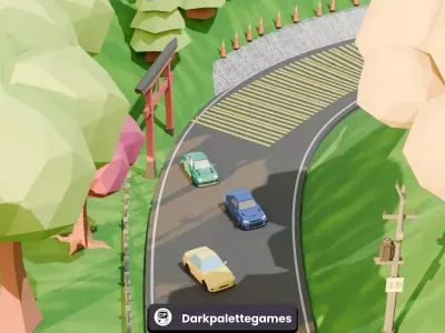 LOWPOLY RACING ASSET PACK-JAPAN EDITION Low-poly 3D model