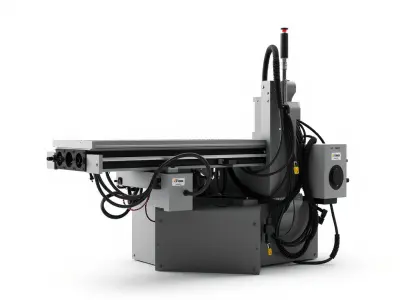 Industrial CNC Machine Model Pack Low-poly 3D model