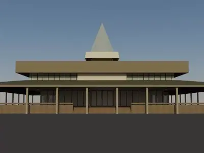 Library renovation 3D model