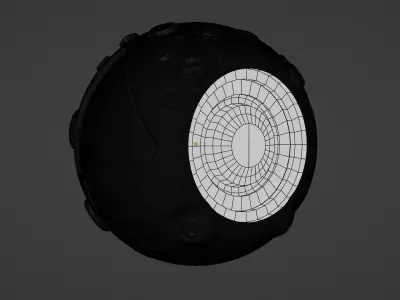 High poly sci-fi vehicle with interior Free 3D model