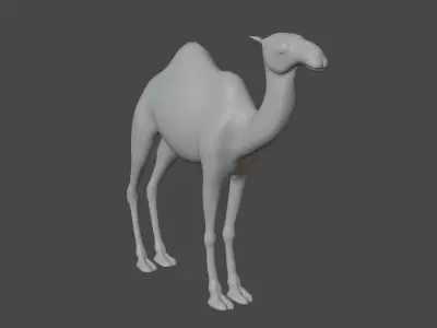 Dromedary camel Low-poly 3D model