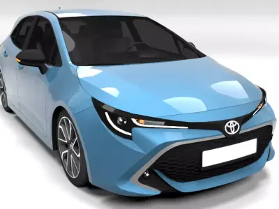 TOYOTA COROLLA HATCHBACK Low-poly 3D model