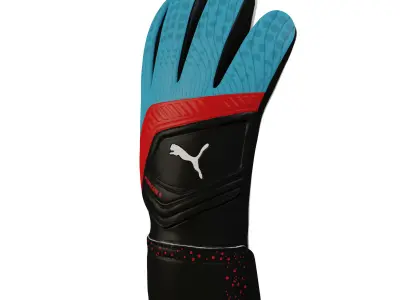 Puma One 4 Glove Blue 3D model