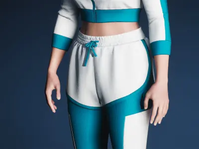 Modular Womens Sportswear Vol 1 for Unreal Engine Low-poly 3D model