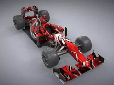 F1 Racing Car Model 1 Low-poly 3D model