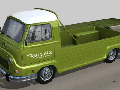 Renault Estafette pickup Low-poly 3D model