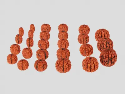 Rudraksha Beads Low-poly 3D model