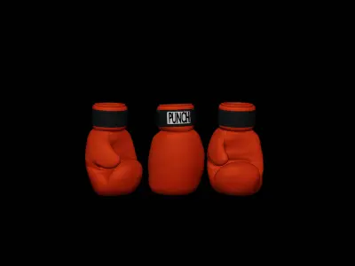 Boxing Glove Vase STL 3D Model for Printing Punch Planter Decor 3D print model