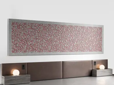 Leather Bedroom Headboard 3D model