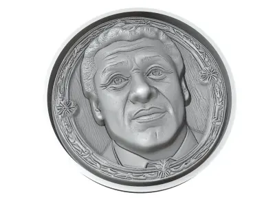 Romario Footballer Medallion 3D print model