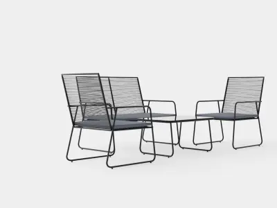 Venezia Sofa Set Low-poly 3D model