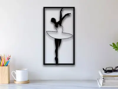 Ballerina Wall Art 3D print model purchase