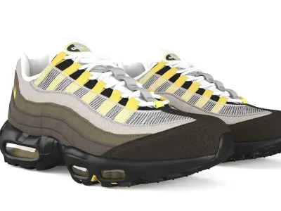 Nike Air Max 95 Irone Stone PBR Low-poly 3D model
