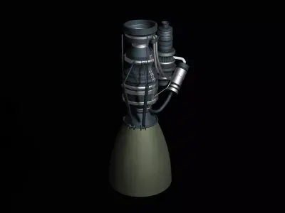 SpaceX Raptor Rocket Engine - Basic 3D model