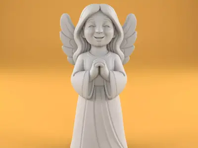 Cute Smiling Angel 3D Print STL Christmas Decor 3D print model