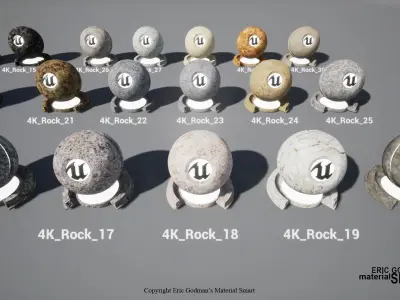 Rock World Aligned Materials 3D model
