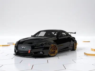 Infiniti Q50  Full interior  3D model