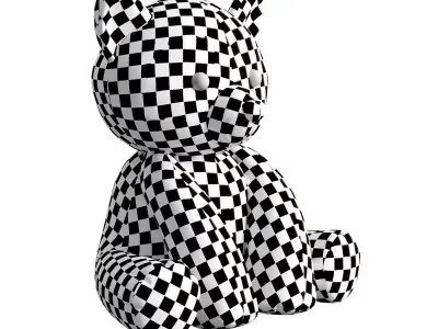 Kids Badger Toy Low-poly 3D model