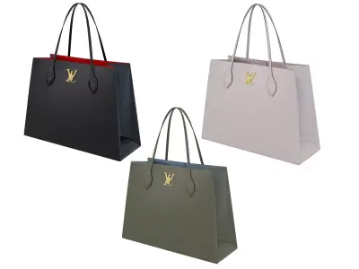 Louis Vuitton Lockme Shopper Bag 3D Model Pack