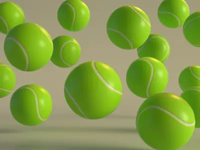 SPORT---TENNIS---Ball tennis ball Free low-poly 3D model