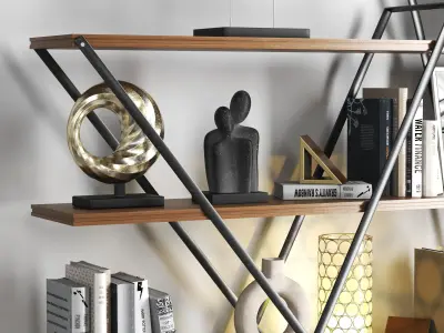 Modern etagere Bookshelf 3D model