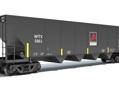 Railroad Hopper Car 3D model