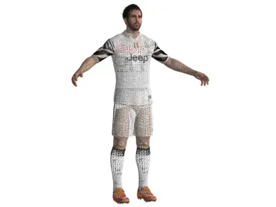 Football Player 06 Low-poly 3D model