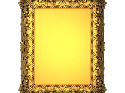 carved frame 3D model