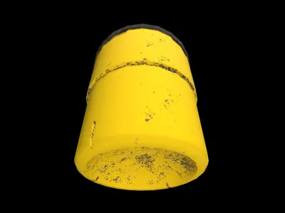 Crash Barrel Low-poly 3D model