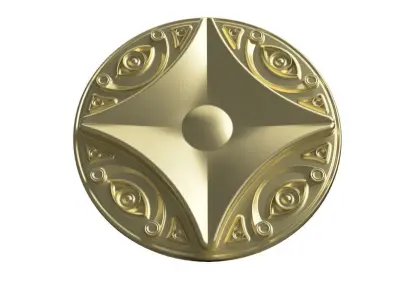 Rosette carved  Free 3D print model