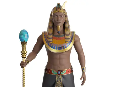 Semi-Realistic king ABRAX - MAYA Rigged and Blender Rigged Low-poly 3D model